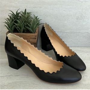 Chloe Scalloped Lauren Pumps black size EU 38 US 7.5